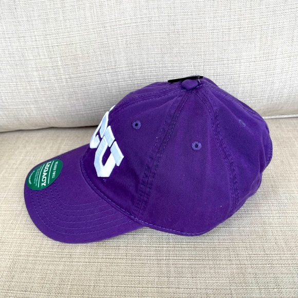 TCU, Purple with White Lettering Twill Hat - Picture 2 of 5